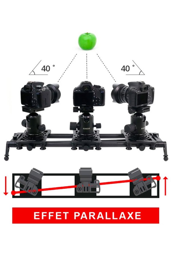 SLIDER P1 - Déplacement manuel - 2 axes - Effet parallax - Konova